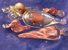 Exemples de pendentifs en Pyrex (Détail a paraitre bientot sur ce site...)